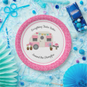 Assiettes En Carton Plaque de papier à pâte glacée rose (Fête)