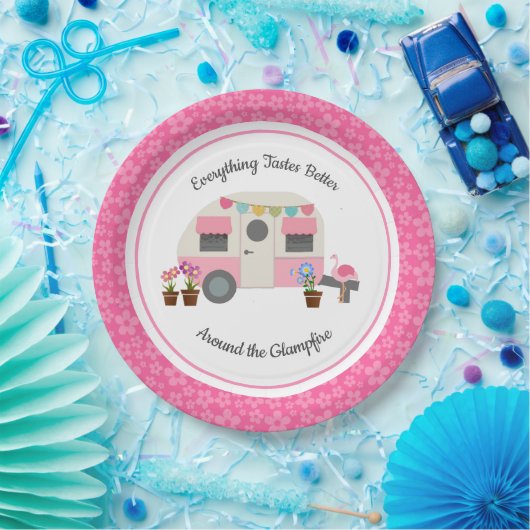 Assiettes En Carton Plaque de papier à pâte glacée rose (Fête)