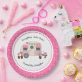 Assiettes En Carton Plaque de papier à pâte glacée rose (Fête)