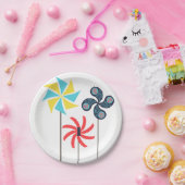 Assiettes En Carton Plaque de papier à pince colorée (Fête)