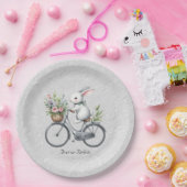 Assiettes En Carton Plaque de papier à rabat à bicyclette florale (Fête)