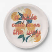 Assiettes En Carton plaque de papier à thème baby shower (Devant)