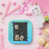 Assiettes En Carton Plaque de papier à thème Mahjong avec design flora (Fête)