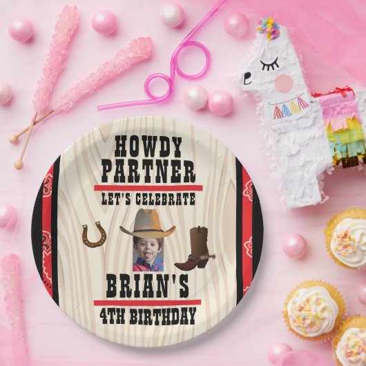Assiettes En Carton Plaque de papier à thème occidental (Fête)