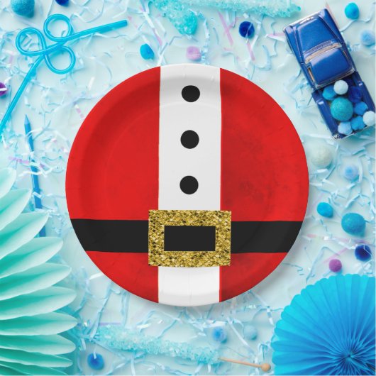 Assiettes En Carton Plaque de papier à thème père Noël (Fête)