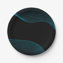 Plaque de papier Abstrait Black & Blue moderne