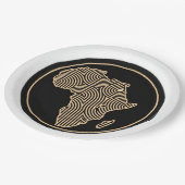 Assiettes En Carton Plaque de papier Afrique (Angle)