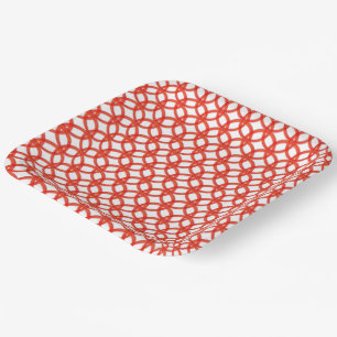 Assiettes En Carton Plaque de papier - Anneaux rouges interverrouillab