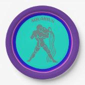 Assiettes En Carton Plaque de papier Aquarius (Devant)