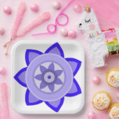 ASSIETTES EN CARTON PLAQUE DE PAPIER AVEC BEAU ART DE FLEURS (Fête)