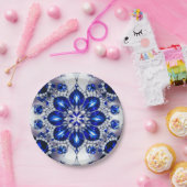 Assiettes En Carton Plaque de papier avec Bleu Blanc Conception (Fête)