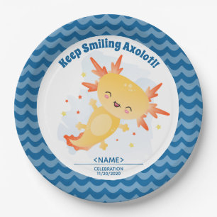 Assiettes En Carton Plaque de papier Axolotl
