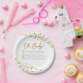 Assiettes En Carton Plaque de papier baby shower (Fête)