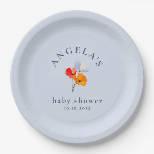 Assiettes En Carton Plaque de papier Baby shower à feuilles de  d'été
