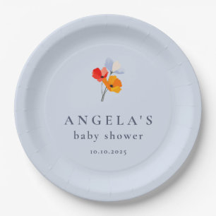 Assiettes En Carton Plaque de papier Baby shower à feuilles de d'été