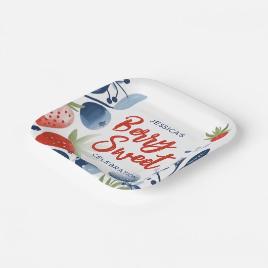 Assiettes En Carton Plaque de papier Baby shower Berry Sweet (Angulaire)