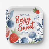 Assiettes En Carton Plaque de papier Baby shower Berry Sweet (Recto)