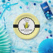 Assiettes En Carton Plaque de papier Baby shower Bumble Bee (Fête)