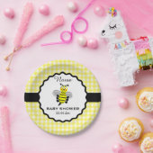 Assiettes En Carton Plaque de papier Baby shower Bumble Bee (Fête)