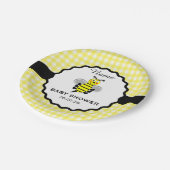 Assiettes En Carton Plaque de papier Baby shower Bumble Bee (Angle)