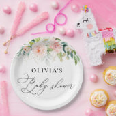 Assiettes En Carton Plaque de papier Baby shower Ethereal Blush Rose (Fête)