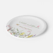 Assiettes En Carton Plaque de papier Baby shower fleur sauvage aquarel (Angle)