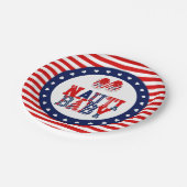 Assiettes En Carton Plaque de papier Baby shower nautique (Angle)