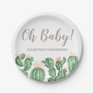 Assiettes En Carton Plaque de papier baby shower succulent Cactus