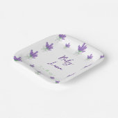 Assiettes En Carton Plaque de papier Baby shower violet lavande (Angulaire)