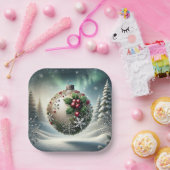 Assiettes En Carton Plaque de papier Bauble de Noël (Fête)