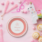 Assiettes En Carton Plaque de papier blanc orange Mariage (Fête)