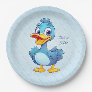 Assiettes En Carton Plaque de papier bleu canard