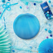 Assiettes En Carton Plaque de papier bleu mer (Fête)