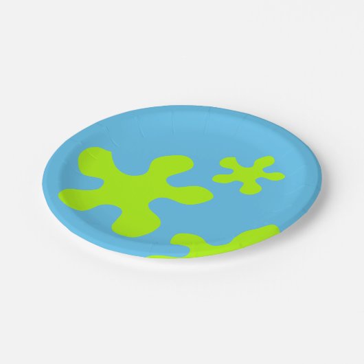 Assiettes En Carton plaque de papier bleu pâle vert, plaques (Angle)