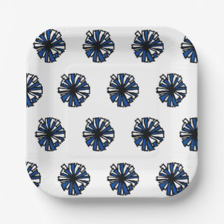 Assiettes En Carton Plaque de papier bleu Pom