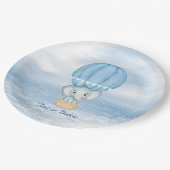 Assiettes En Carton Plaque de papier Blue Elephant Hot Air (Angle)