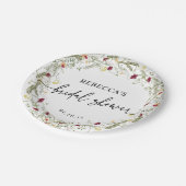 Assiettes En Carton Plaque de papier Boho Fleur sauvage moderne (Angle)