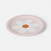 Assiettes En Carton Plaque de papier Boho Retro Daisy (Angle)