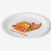 Assiettes En Carton Plaque de papier bon thanksgiving (Angle)