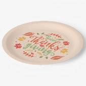 Assiettes En Carton Plaque de papier bon thanksgiving (Angle)
