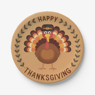 Assiettes En Carton Plaque de papier bon thanksgiving Turquie