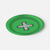 Assiettes En Carton Plaque de papier Bouton vert (Angle)