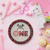 Assiettes En Carton Plaque de papier bûcheron 1er anniversaire - Axe O (Fête)