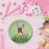 Assiettes En Carton Plaque de papier Buldog de Pâques (Fête)