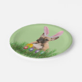 Assiettes En Carton Plaque de papier Buldog de Pâques (Angle)