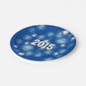 Assiettes En Carton Plaque de papier - Bulles du Nouvel An (Angle)