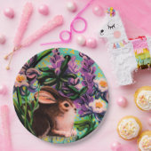 Assiettes En Carton Plaque de papier Bunny de Pâques (Fête)