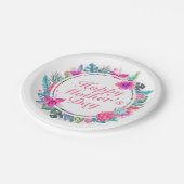 Assiettes En Carton Plaque de papier-cadre Tropical Happy Mother's Day (Angle)