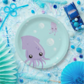 Assiettes En Carton Plaque de papier calamar (Fête)