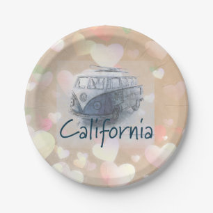Assiettes En Carton Plaque de papier cardiaque californienne